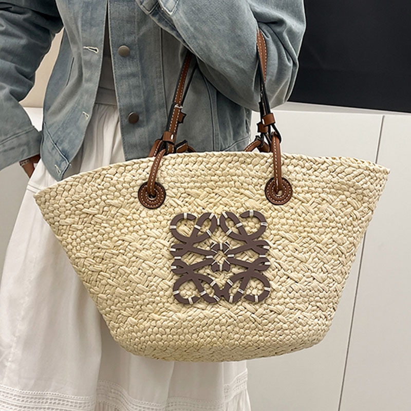 Luojia Single Shoulder Tote Straw Woven Bag Handmade Woven Bag Seaside Vacation Beach Bag Rattan Straw Woven Shoulder Bag Luojia Single Shoulder Tote Straw Woven Bag Handmade Woven Bag Seaside Vacation Beach Bag Rattan Straw Woven Shoulder Bag