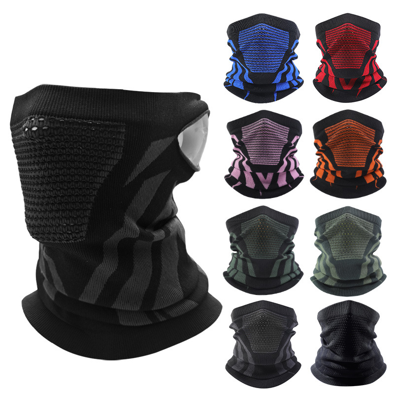 Outdoor Cycling Mask Breathable Knitted Neck Scarf Sports Ski Face Protection Warm Hood New Seamless Neck Scarf