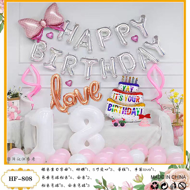 Cumpleaños DE LOS NIÑOS globo traje partido escena diseño suministros niños y niñas cumpleaños dibujos animados película aluminio Fondo decoración la pared