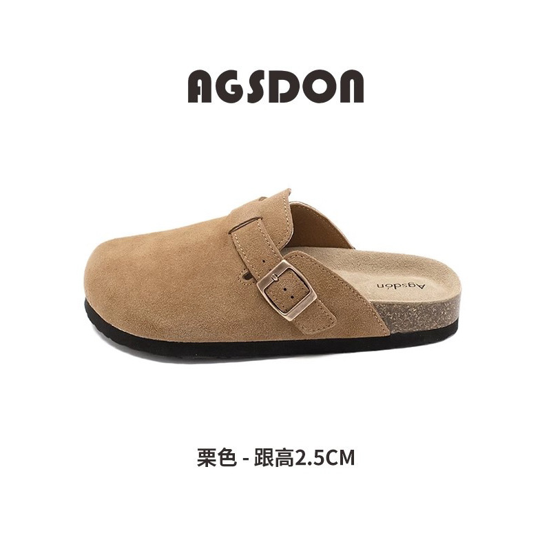 Pantuflas cerradas Augu Shiden para mujer, nuevo estilo primavera 2026, cómodas y casuales, estilo Birkenstock, para exterior, a la moda.