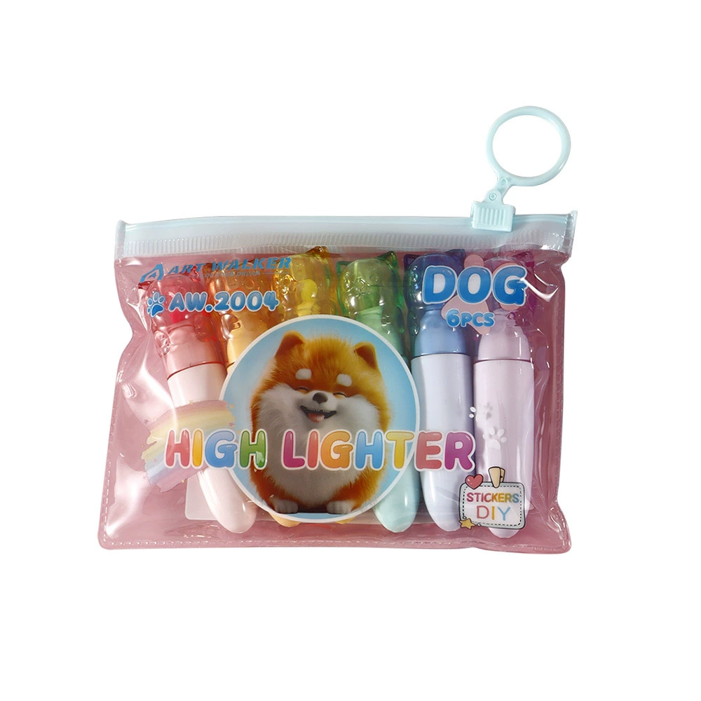 Cute small fluorescence marker for students, children's crayons, set