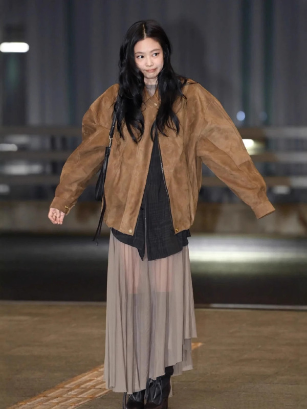 现货 韩国设计师sis**绒面飞行员夹克韩系女装jennie同款拉链外套|undefined