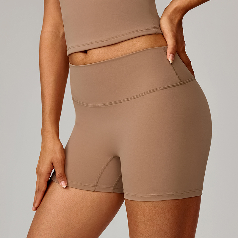 Explosiones transfronterizas europeas y americanas, pantalones cortos de yoga apretados, cintura alta, caderas, pantalones de gimnasio para correr 8519