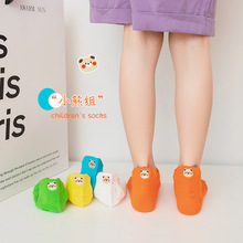儿童袜子2022春夏刺绣卡通男女童船袜糖果色网眼宝宝短袜潮童穿搭