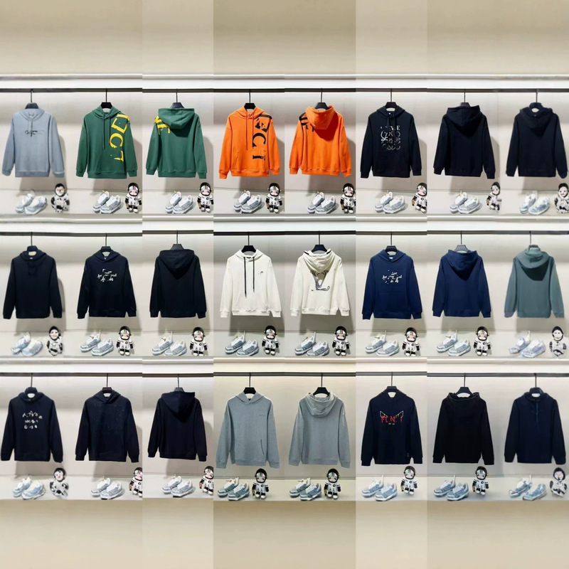 Cross-border e-commerce: 26 new styles of simple, pure cotton casual hoodies with small letter and LG embroidery and embossed patches