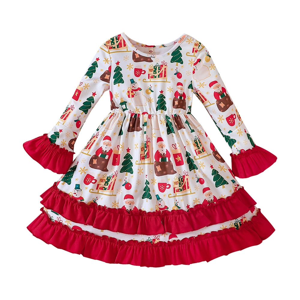 Демисезон Christmas мегапон, платье с рукавами, детская одежда