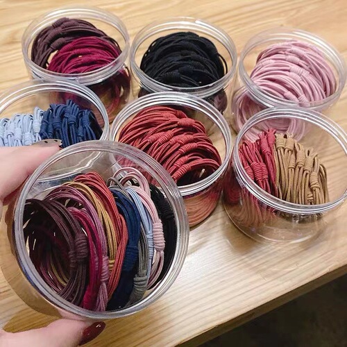 Korean style fashionable 20 filled rubber bands with fresh and elegant style, high elasticity hair ties for girls with high ponytail hair rope hair accessories