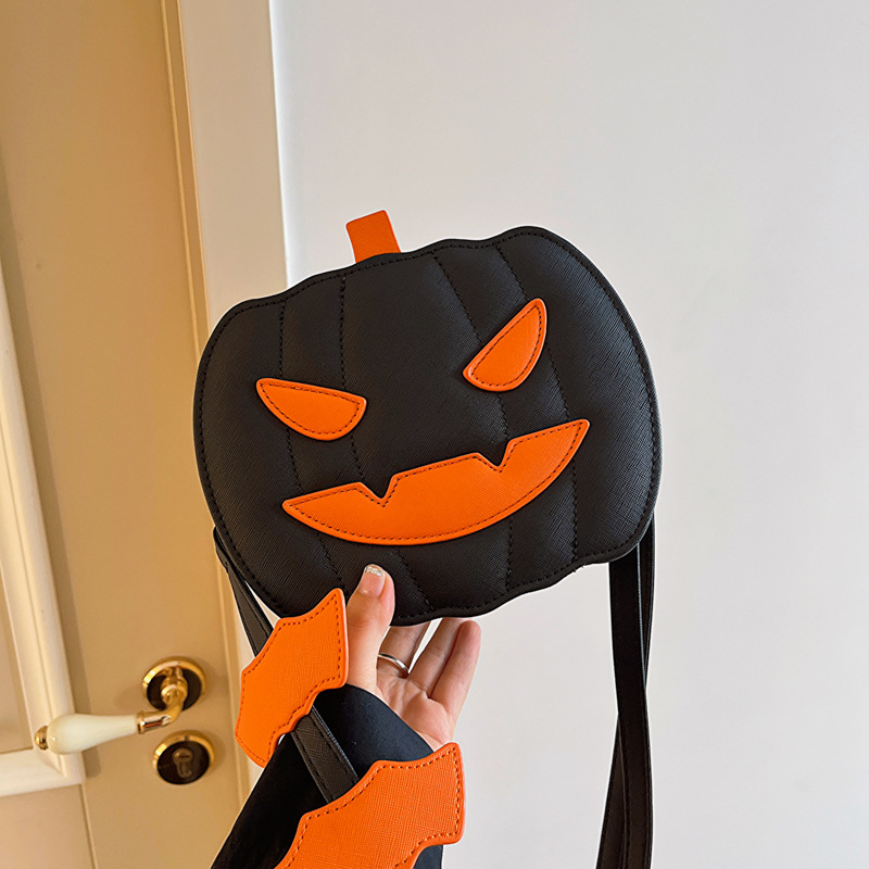 Halloween Funny Pumpkin 2023 Ny One Shoulder Damväska Mode Kontrastfärg Personlig Kreativitet Trendig_voghion.com
