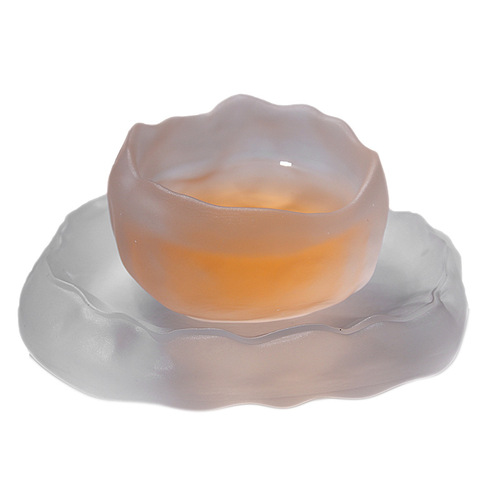 Frosted crystal glass god cup frozen roasted master cup Japanese kung fu tea cup tea cup transparent cup wholesale