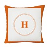 Scandinavian orange sofa, modern back pillow, plush pillowcase