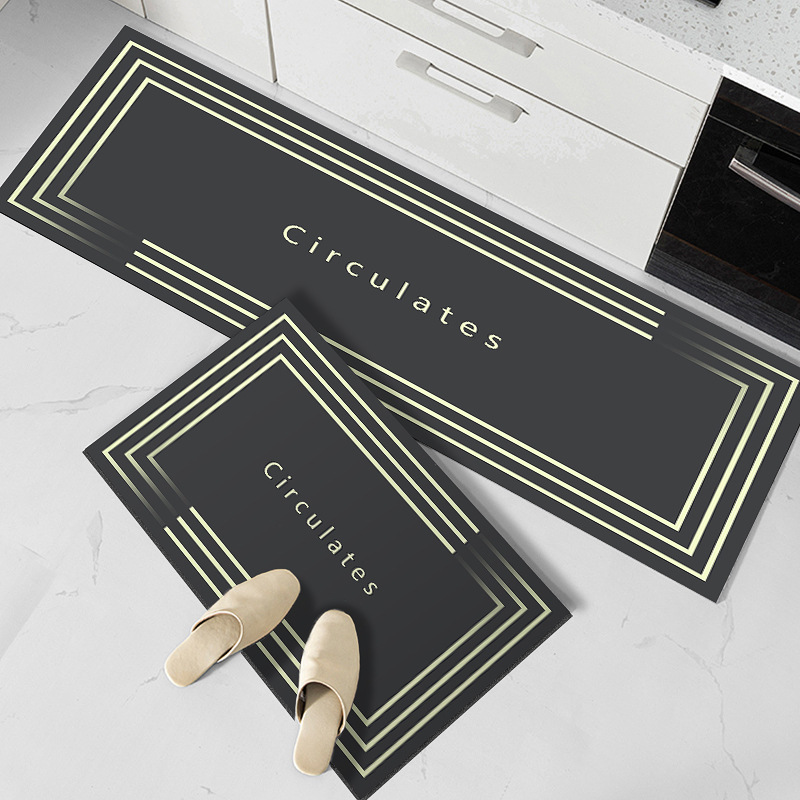 Kitchen mat household mat diatomaceous earth foot mat bathroom shower waterproof long door mat entryway set anti-slip mat