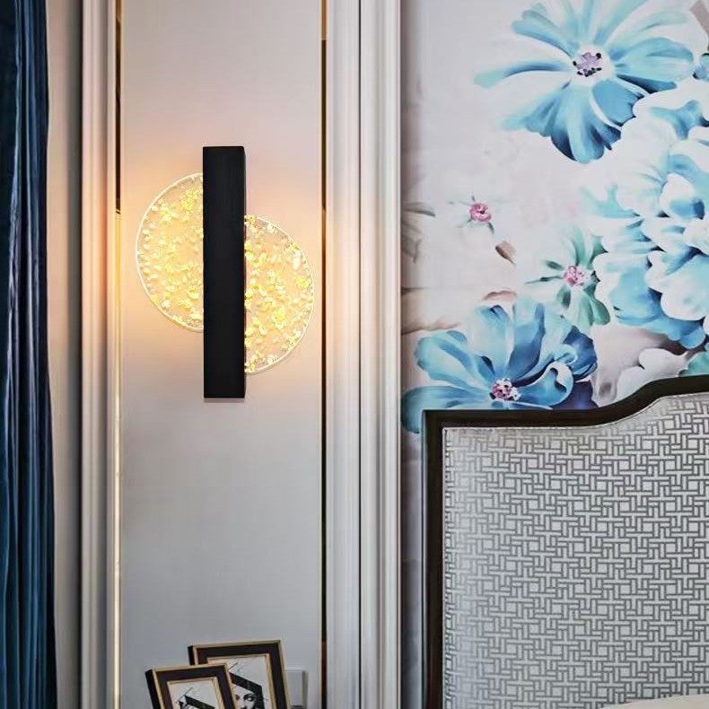 Luz de pared acrílica de lujo nórdica sala de estar televisión de fondo lámpara de pared interior pasillo dormitorio cabezal de cama lámpara de pared