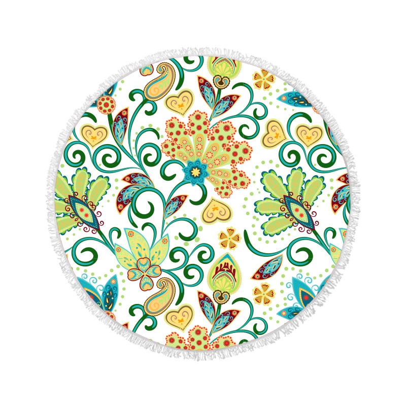 Flamingo microfibra de playa redonda Toalla de baño poliéster algodón impresión Toalla de playa absorbente Toalla de baño lote