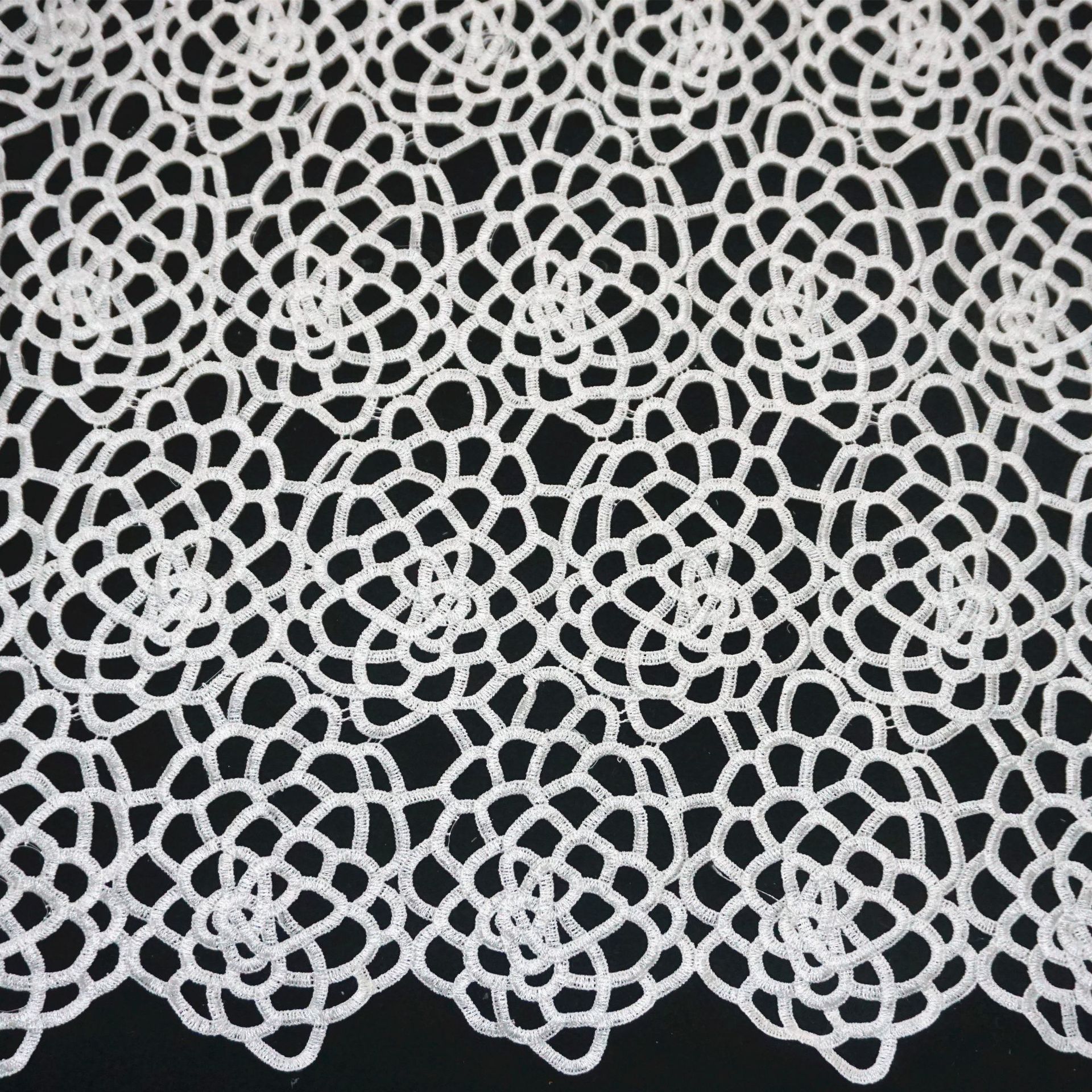 水溶刺绣花边 镂空立体电脑绣花服装面料 蕾丝婚纱辅料 涤光花边