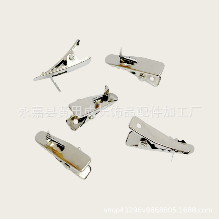 2-4公分金属儿童DIY马卡龙色小方夹鸭嘴尖嘴夹圣诞翘头夹压夹边发