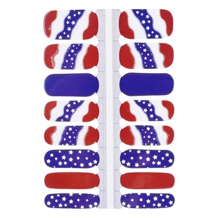 Factory supply stripe Nail Polish film full paste ZB series spot nail stickers wholesale Europe and America