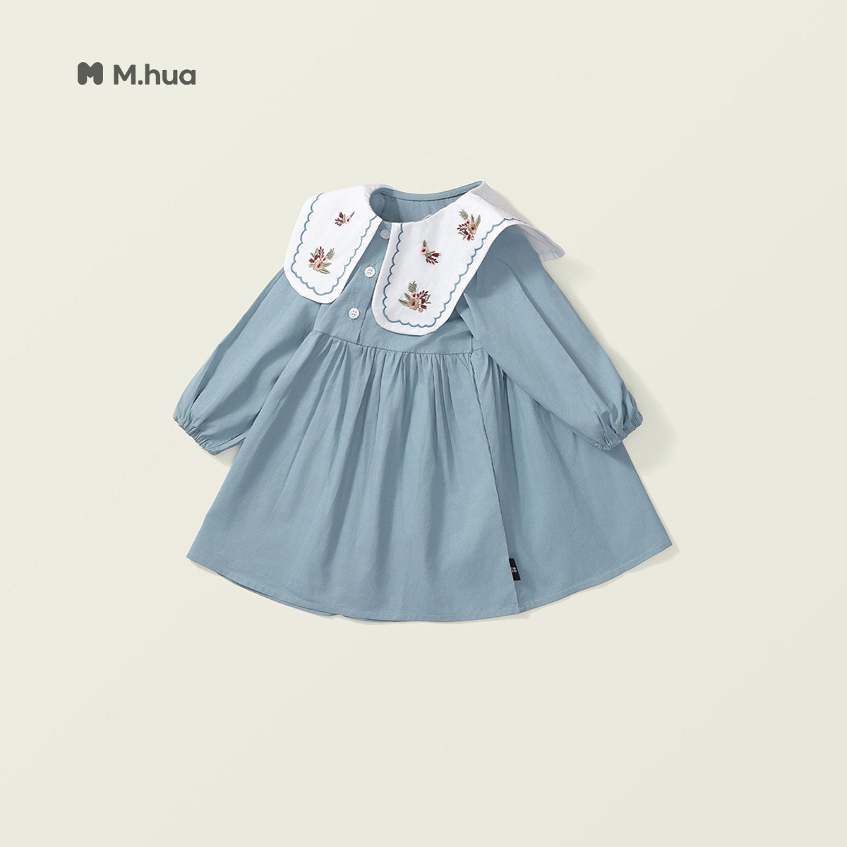 Girls' Embroidered Dress, Autumn 2026, French Collar Embroidered Princess Dress for Toddlers, Cross-border Wholesale, Spot Shipping