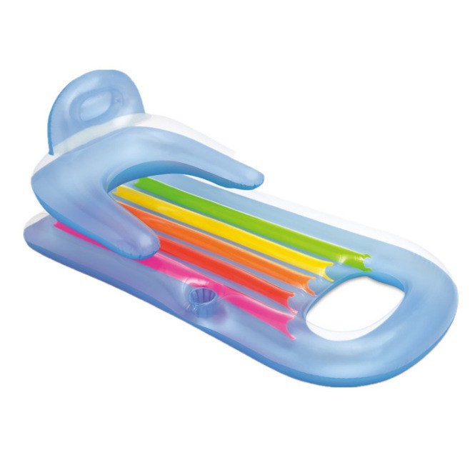 厂家直销充气浮排水上充气沙滩躺椅游泳浮板漂浮pvc床垫浮岛 跨境