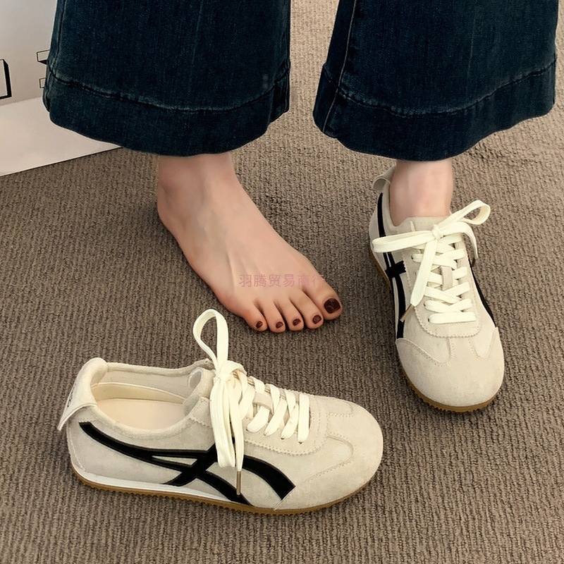 黄色德训鞋女鞋子2025新款爆款夏季薄款超火阿甘鞋百搭运动休闲鞋