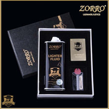 正品佐罗打火机套装   Z103套装   带火石棉芯 133ml佐罗黑油