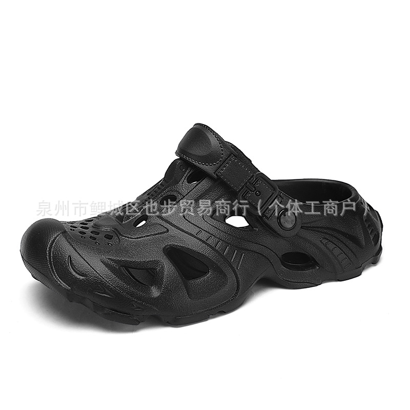 Zapatos de conducción ligeros transpirables de verano transfronterizos, sandalias y zapatillas de suela blanda con sensación de mierda, zapatos de playa de suela gruesa, zapatos con agujeros, zapatos de hombre