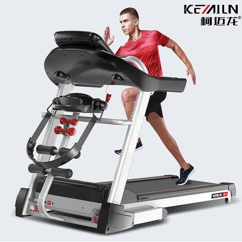礼品专供家用健身Treadmill7寸大屏静音折叠走步机智能电动跑步机|ms