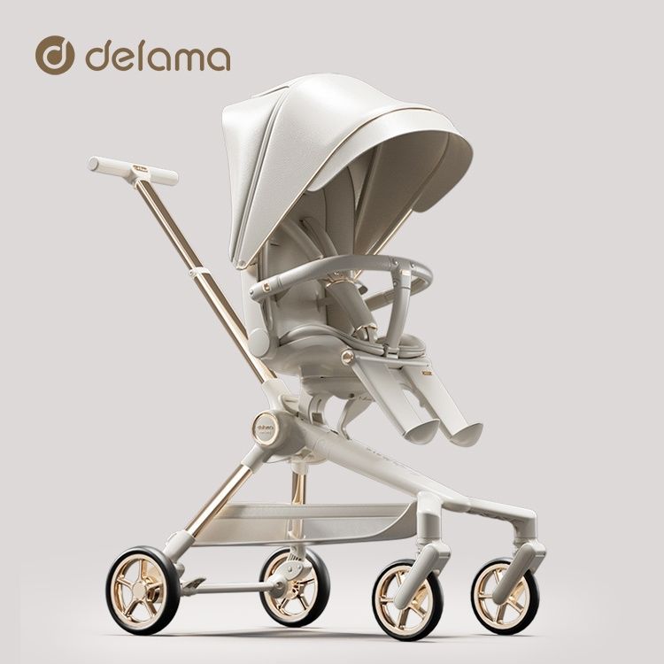 Delma Q2 Baby Walking Artifact Stroller Can Sit and Lie down Foldableable Stroller High View Light Stroller