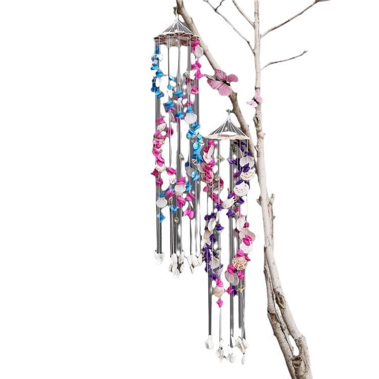 Wind Chime Japanese Style Double Dragon Shell Hanging Decoration_voghion.com