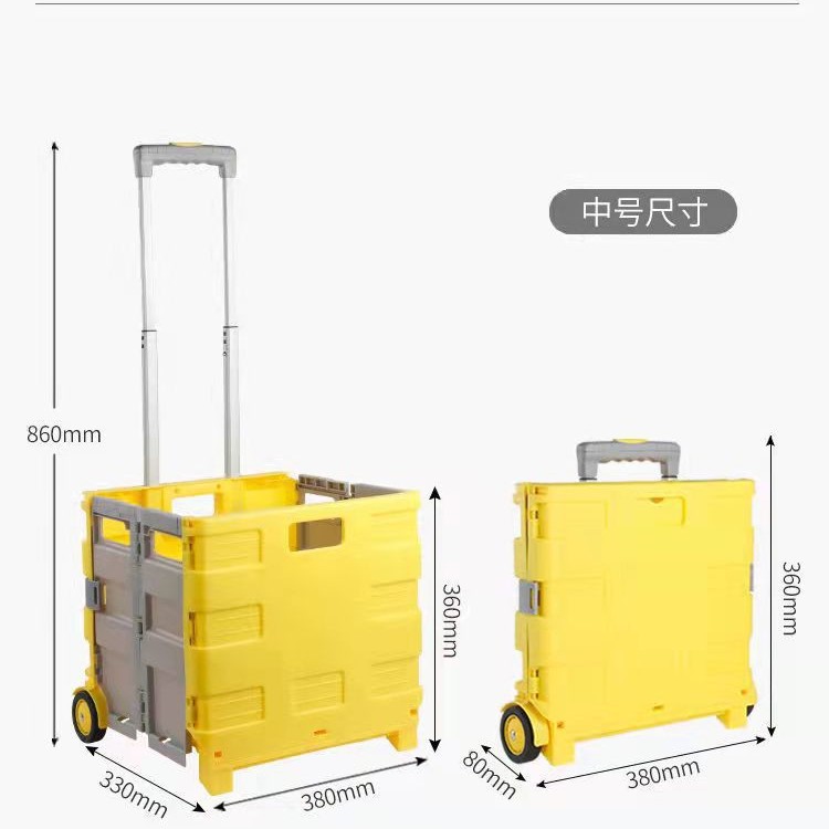 Carrito de compras plegable, carrito de compras de dos ruedas, carrito plegable multifuncional, carrito portátil grande para el hogar, maleta portátil con asa extraíble