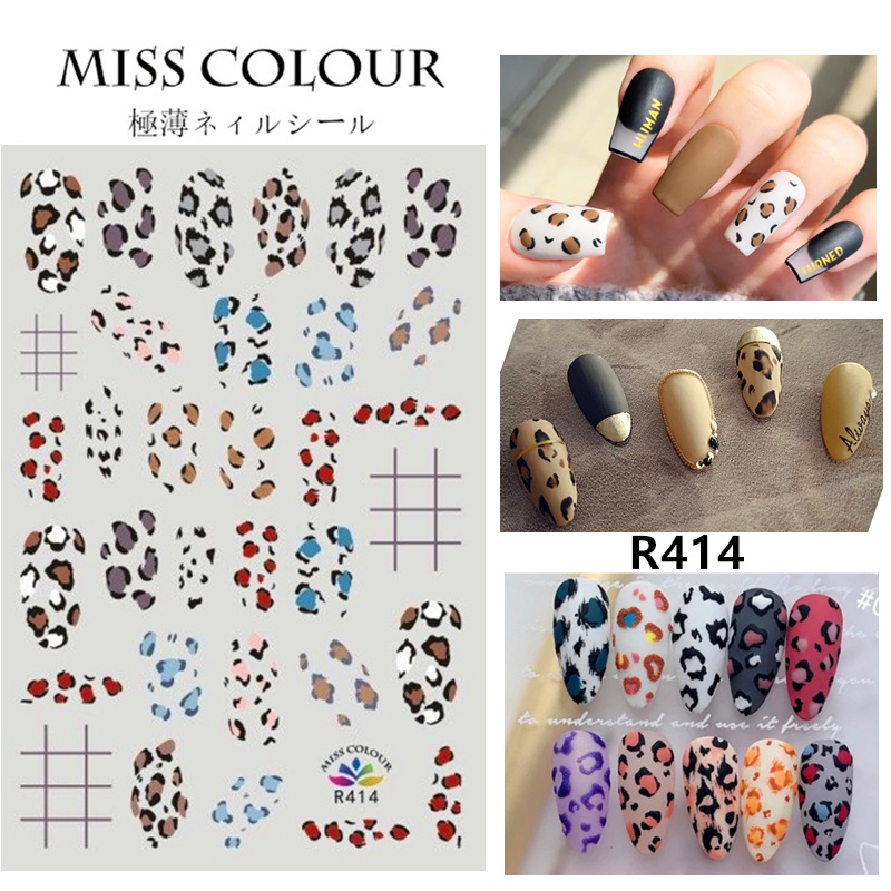 Winter Wool Chanel Nail Stickers Leopard Butterfly Quail Eggshell Nail Stickers Cow Nail Decals