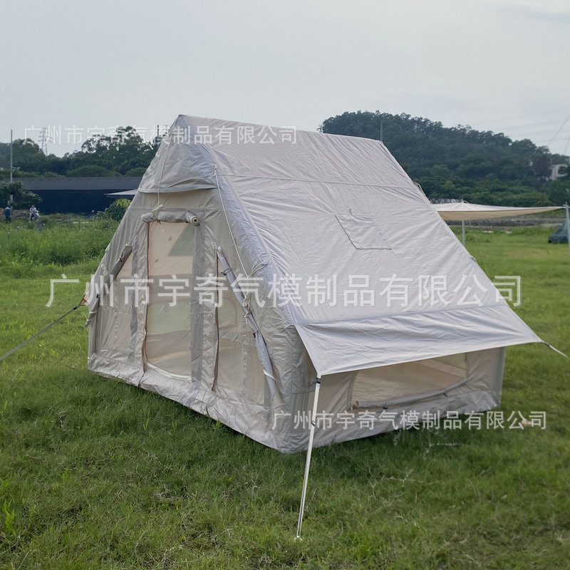 Outdoor Camping Inflatable Tent with Canopy, Oxford Cloth, Portable, Foldable, No Assembly Required, Quick Setup, Waterproof