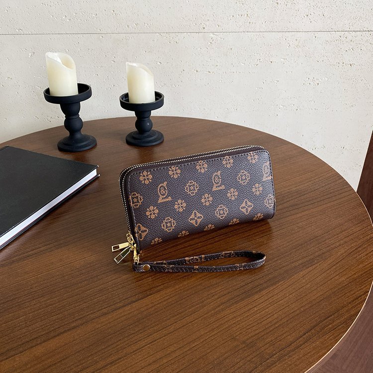 Cross-Border Women's Wallet 2026 Autumn and Winter New Style Long Fashion Wallet for Girls with Double-Layer Zipper and Large Capacity
