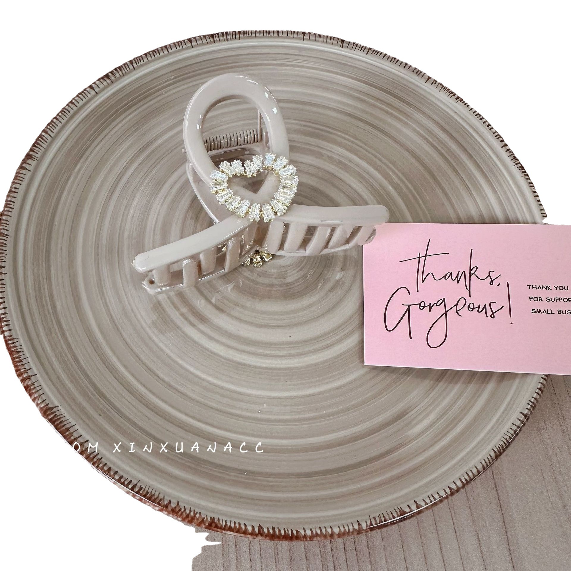 Klassische liebe voller diamant clip shark clip elegante alle-spiel zurück kopf haarnadel haar zubehör faul haarnadel kopfschmuck für frauen_voghion.com