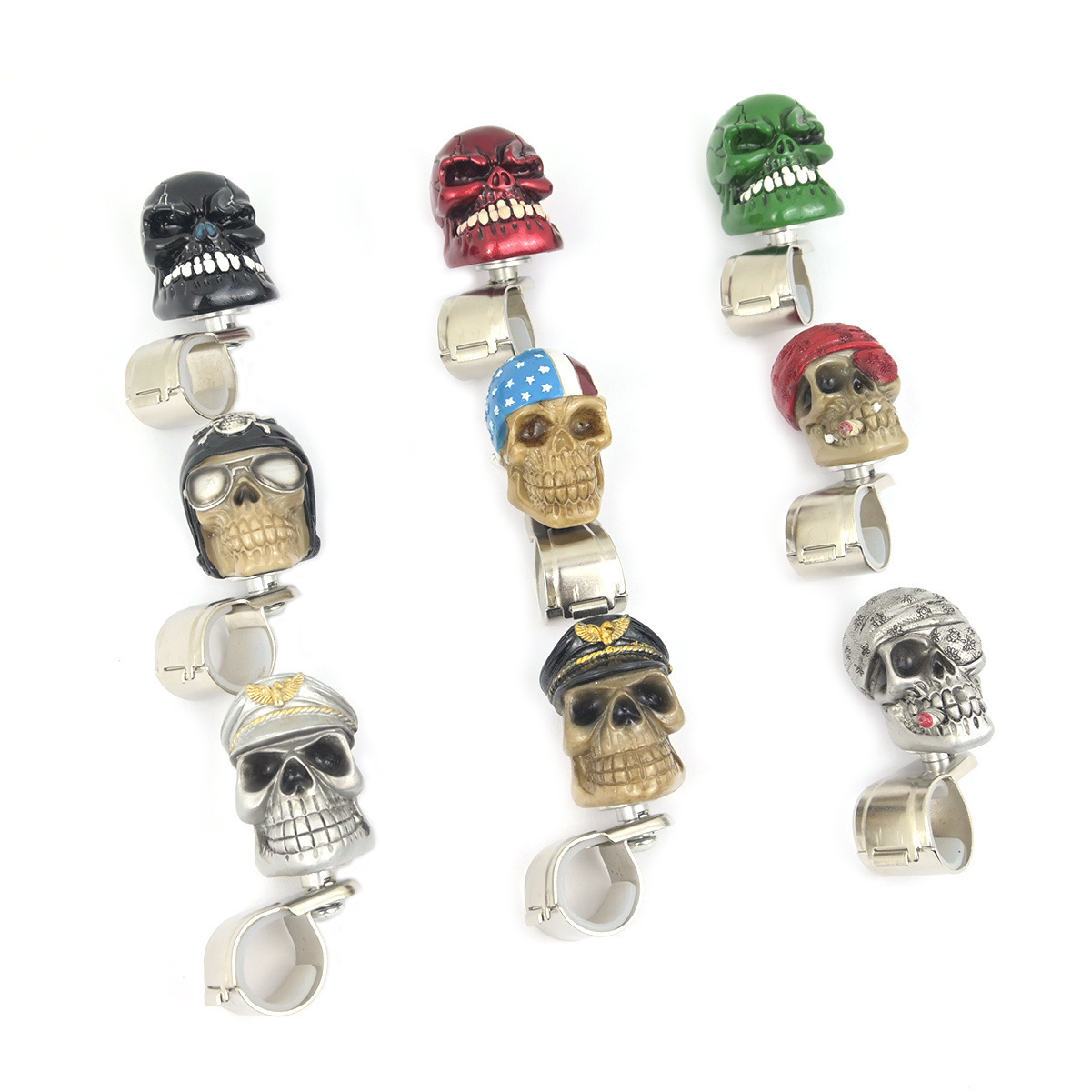 Cross-Border Skull Car Modified Steering Wheel Power Ball Personalized Power Ball Car Booster Labor-Saving Ball