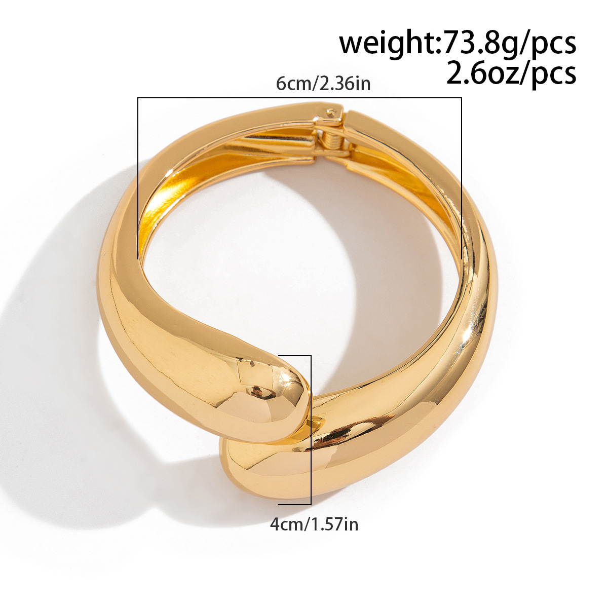 55g Weight Bangle Classification Alloy Chain Material 1 Piece Quantity Holiday, Travel Occasion Alloy Material Geometric Pattern Women's Gender Plating Design Elegant, Lady, Simple Style Style Elegant Lady Simple Style Geometric Alloy Bangles Wholesale 32