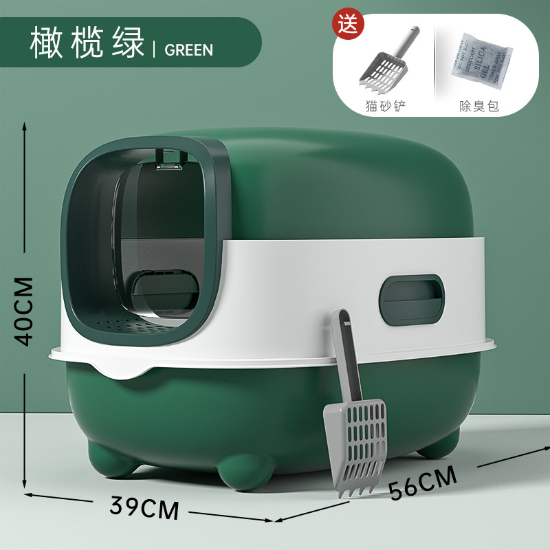 Desinfección de arena para gatos antiolor totalmente cerrado inodoro para gatos de tamaño extra grande arena para gatos de tamaño extra grande anti-spillado artículos para gatos