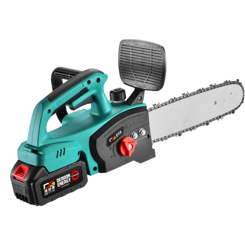 Sierra de cadena eléctrica de litio de 12 pulgadas sin escobillas Sierra eléctrica de litio al aire libre Rama de registro eléctrica de litio de alta potencia eléctrica de carga de una sola mano sierra eléctrica