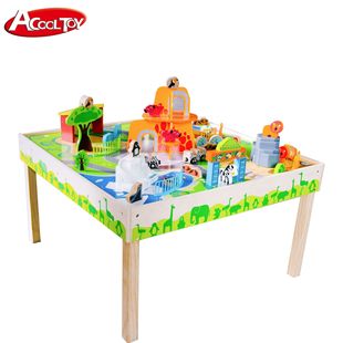 Children's Large Multifunctional Game Combination Zoo Table Kindergarten Foreign Trade Early Education Educational Wooden Toys