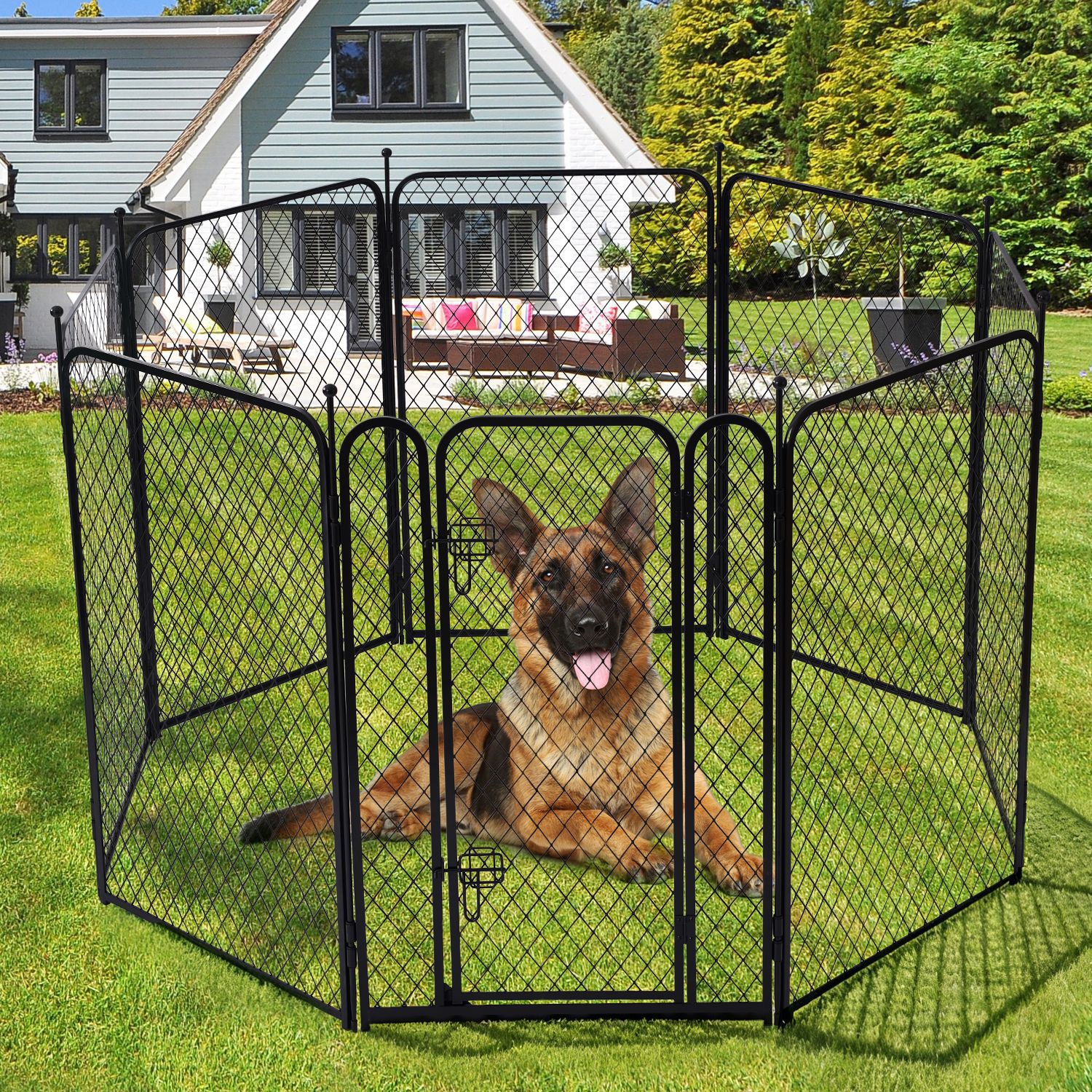Transfronterizos perros jaula valla doméstica interior valla de mascotas combinación libre perros pequeños, medianos y grandes para aumentar la valla de perros altos