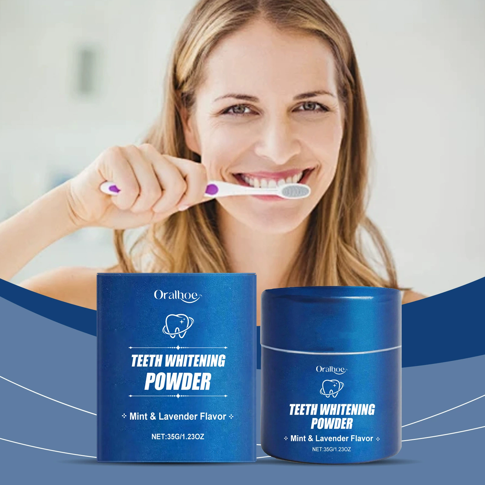 ORALHOE Чистящий зубной порошок Нежный уход за чистыми зубами Ежедневный уход за полостью рта свежий дыхание