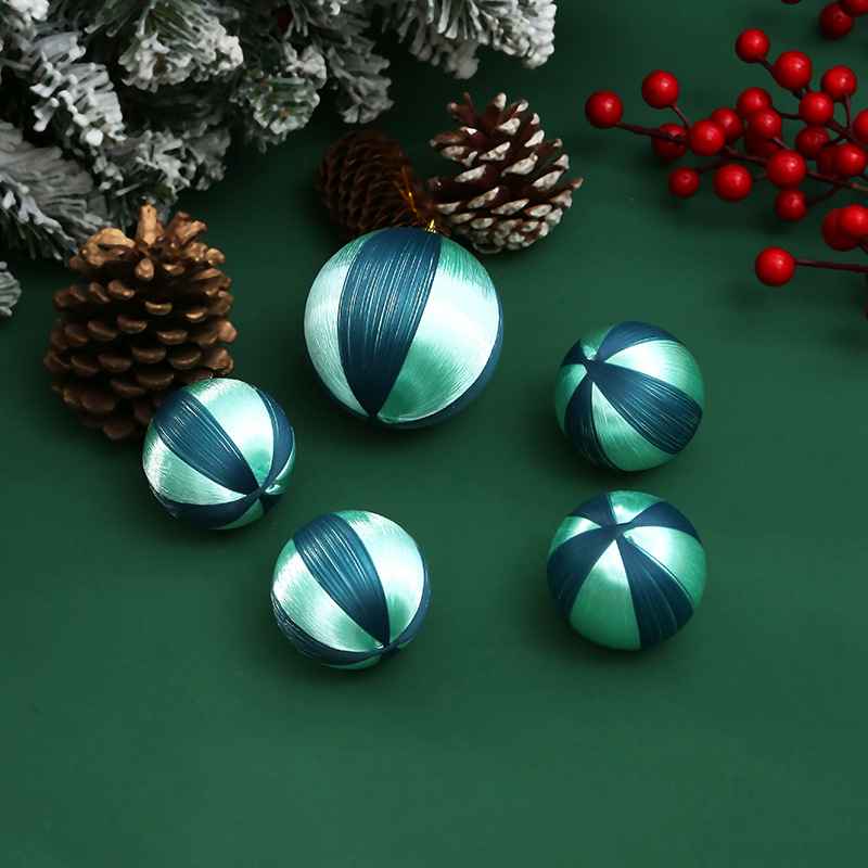 Adornos navideños de 3/4/5/6/7/8/10 cm, bolas navideñas coloridas de hilo de seda y espuma, decoración para árboles de Navidad, adornos colgantes.
