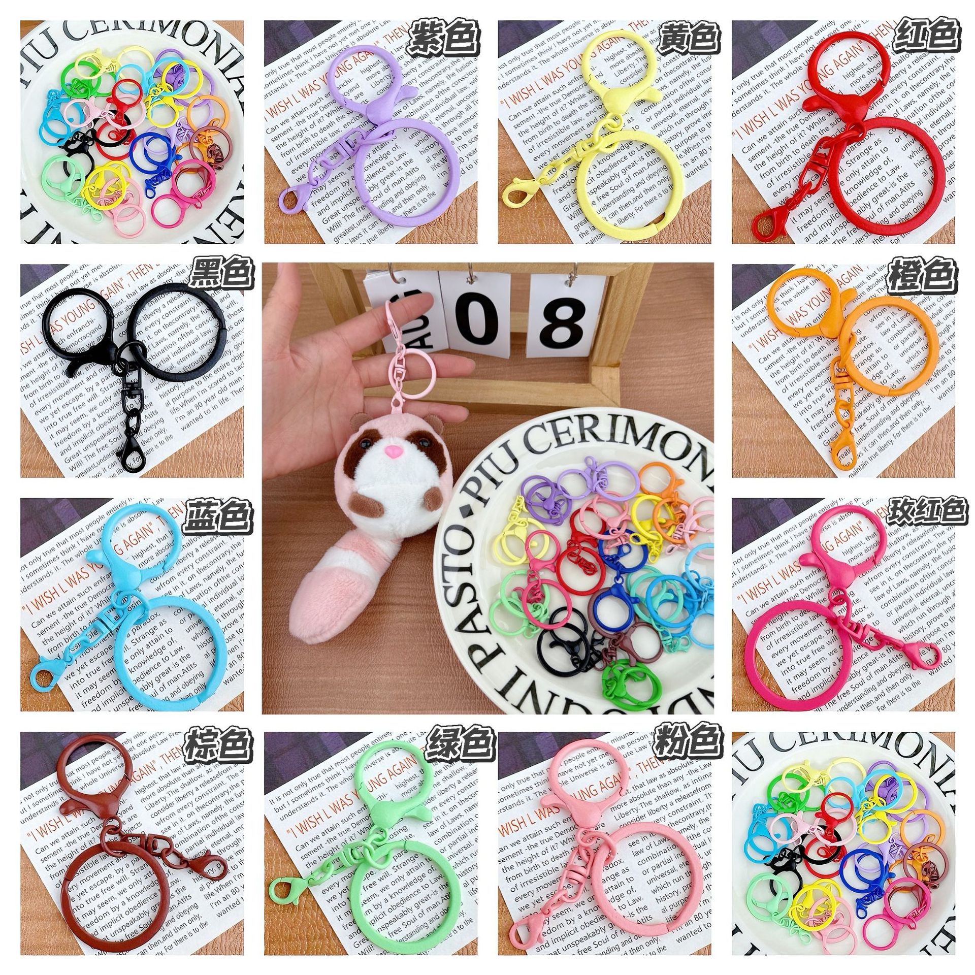 Juguete de peluche transfronterizo Qiwei bolsa de oso llavero colgante de mapache hombres y mujeres pareja llavero muñeca