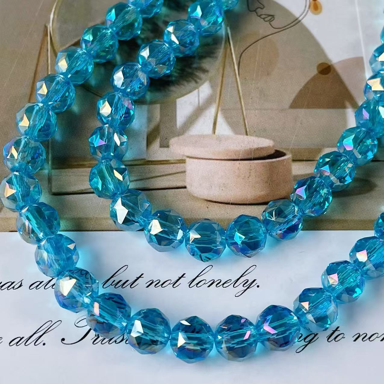Bola de flores de 8mm Jingjing K9 cuentas sueltas de cristal 64 superficies cortadas con cuentas Accesorios de joyería hechos a mano de bricolaje Pulsera Collar lote suelto image 40