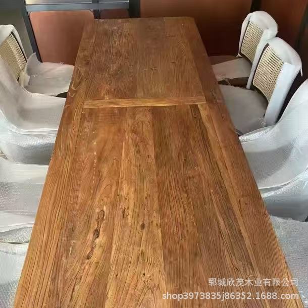 老榆木板材复古怀旧风化老门板家具装修民宿吧台桌面板老榆木拼板