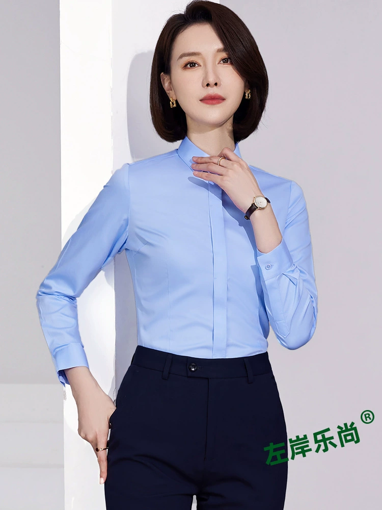 Элитная белая хлопковая синяя рубашка, Slim Fit, 100% хлопок