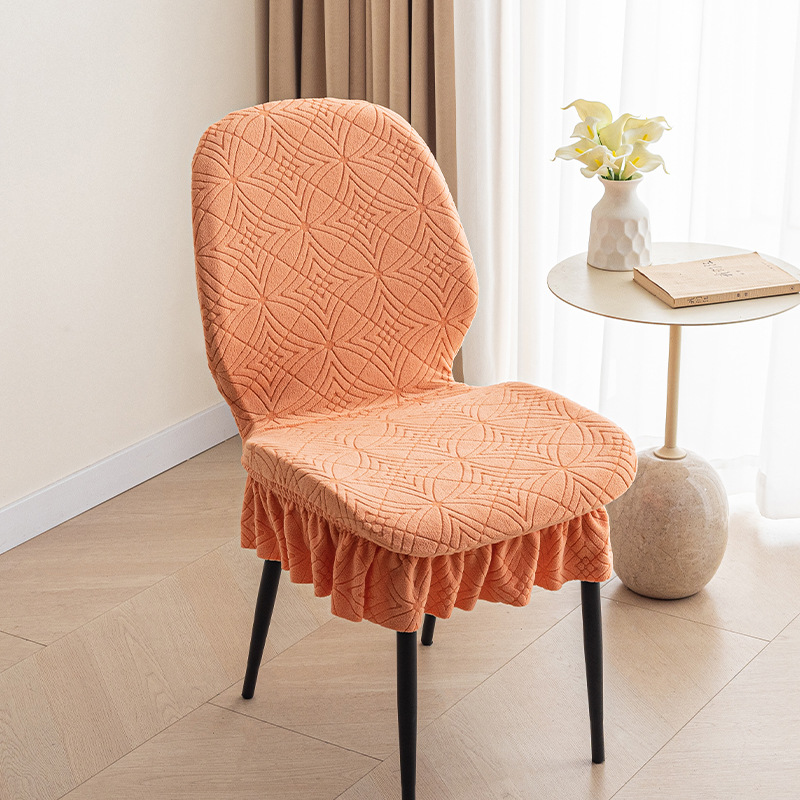 Cubierta de la silla universal de cáscara simple cubierta de la silla del hogar cubierta de la silla del respaldo palillos integrados cubierta elástica engrosada cubierta de la silla de comedor