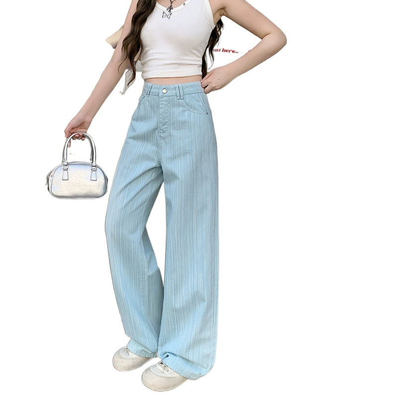 Spring fitted trousers, jeans, plus size, loose fit