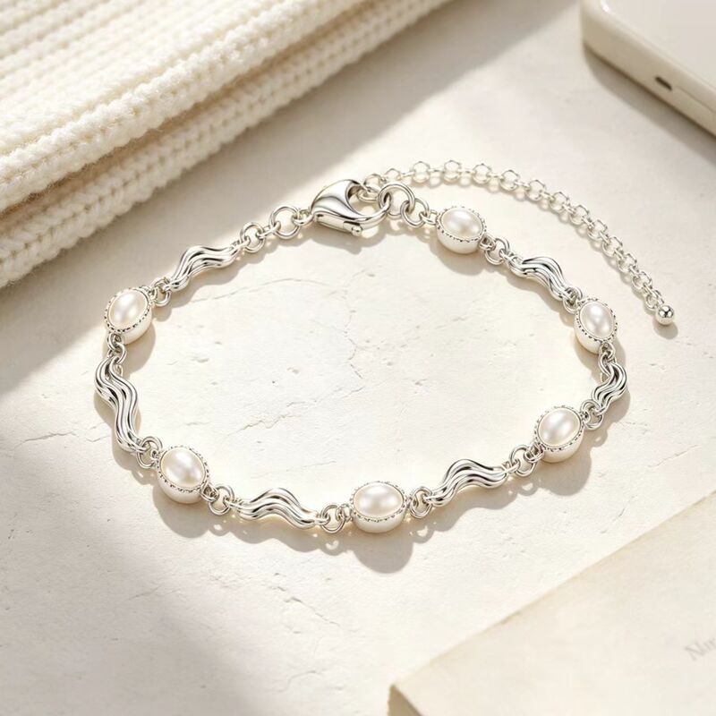 New Chinese-style wavy seven-bead bracelet, niche design, high-end luxury, versatile and adjustable, suitable as a gift or jewelry New Chinese-style wavy seven-bead bracelet, niche design, high-end luxury, versatile and adjustable, suitable as a gift or jewelry