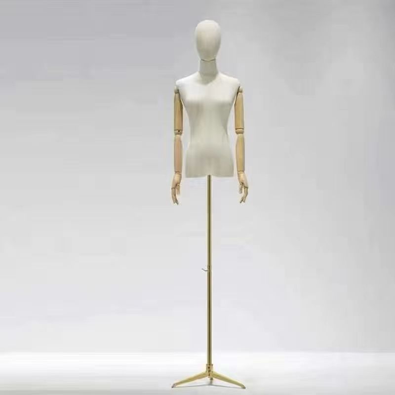 Modelo de accesorios tienda de ropa de mujer cuerpo completo modelo estante de ropa de mujer estante de muñeca de medio cuerpo humano estante de exhibición de ventana