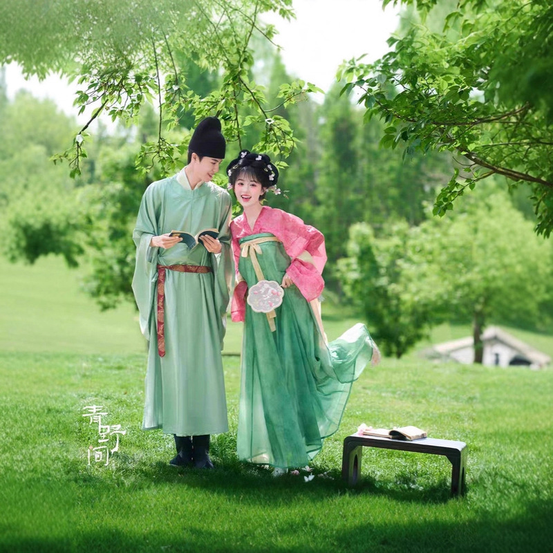 New Tang Dynasty Couple's Chinese Style Playful and Cute Photo Studio Theme Photo Ancient Costume Wedding Dress Couple Theme Costume